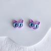 Accesorios de joyería de aleación con pintura y agujero recto con cuentas de gato monstruo, divertidos y bonitos para niños