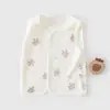 Chaleco de Doble Capa de Algodón Puro para Bebés Niños y Niñas para Primavera y Otoño, Chaqueta sin Mangas Infantil, Chaleco Interior para Bebé, Ropa Exterior Pequeña