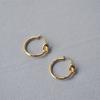 Celi Estilo Frío Hecho a Mano Francés Nudo Simple Exquisito Latón Chapado en Oro Arete Gancho de Oreja Pendientes Elegante Versátil Mujer