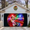 24 nuevos carteles de tela para puerta de garaje navideña transfronteriza con Papá Noel para decoración de fiestas al aire libre, tela colgante