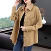 Camisa pequeña informal elegante para mamá, blusa holgada de moda de talla grande para mujer, otoño 2023