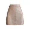 Falda de Cuero Negra para Mujer Otoño e Invierno 2026 Cintura Alta Adelgazante Versátil de Corte A que se Ajusta a la Cadera para Figuras Petite Moda de Cuero PU Mate