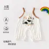 Macacão de Bebê com Abertura Inferior, Estilo Verão Fino, Body de Bebê, Roupa de Verão para Bebê, Pijama de Seda Gelada