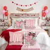 Funda de Almohada con Forma de Corazón y Letra para San Valentín, Funda de Almohada Decorativa para Sofá del Hogar, Venta Directa de Fábrica Funda de Almohada de Felpa Corta