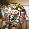 Bestseller transfronterizo: Plato colgante de acrílico pintado estilo bohemio para decoración de ventana, decoración del hogar, colgante de arte redondo