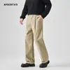 Ropa para Hombre Apo Pantalones Casuales de Pana Otoño Versátil Moderno Sueltos Rectos Semi-Elásticos Pantalones Largos