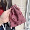 Paquete de Productos para el Cuidado de la Piel Bolsa Cosmética de Bolsillo Portátil Bolsa de Almacenamiento Tela de Pana Cordón Viaje Portátil Bolsa para el Polvo Tamaño Pequeño