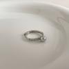Elegante y encantador ~ anillo de perla suave para mujer ajustable estilo frío anillo de dedo índice exquisito lujo ligero anillo de alta gama