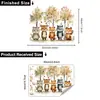 Papel de Parede Desenho Animado com Animais Fofos em Pé e Brincando, Pintura Decorativa para Sala de Estar, Quarto, Decoração de Parede ao Lado da Cama, Adesivos de Parede de Árvore Frutífera