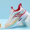 Sapatos Infantis 2025 Novo Outono Tênis Esportivos Respiráveis de Malha para Crianças de Meia-Idade e Grandes com Fivela Rotativa Tênis de Corrida Antiderrapante