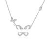 Colar Phantom Butterfly Series Banhado a Platina Seiko alta qualidade Dueto Borboleta Colar Elegante Pingente Ins Feminino