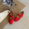 Primer Encuentro Jifa Estilo Francés Pequeña Fragancia Hada Punta Redonda Planas Mary Jane Zapatos Tipo Frijol Mujer 2026 Nuevo Estilo Boca Baja Suela Suave Mary Jane Zapatos Tipo Frijol