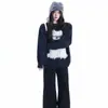 Suéter Macio e Fofo para Filhote Outono e Inverno Roupa de Casal Retrô Americano Pelo Sintético de Visão Estilo Preguiçoso Jaqueta de Tricô Unissex Top