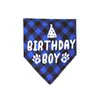Decoração de festa de aniversário para cães e gatos transfronteiriça, bandeira, gravata borboleta, chapéu de aniversário, babador, suprimentos para animais de estimação, conjunto