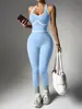 Mono de yoga halter de estilo europeo y americano transfronterizo para mujer, nuevo traje de fitness de una pieza sin costuras, ropa deportiva para fitness al aire libre