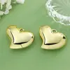 Pingente Simples Novo em Forma de Coração Acessórios com Furo Brincos Rosto de Pêssego Colar Tridimensional DIY Pulseira Pingente de Coração Estrela Material Oco