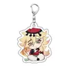 Demon Slayer Cartão Transparente Acrílico com Olhos Brilhantes Chaveiro Cartoon Pingente Mercadoria Exposição de Anime Presente Cartão Transparente Brilhante
