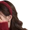 Diadema de terciopelo rojo para Año Nuevo 2026 para mujer, Diadema alta para lavarse la cara, Accesorio festivo para el cabello de Año Nuevo