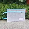 Pasta grossa transparente gradeada com zíper por assunto bolsa para guardar provas A4 estudante à prova d'água documento