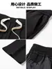 Traje Deportivo de Manga Corta y Pantalón Largo Nuevo 2026 para Hombre, Atuendo Casual de Comercio Transfronterizo de Verano, Conjunto de Dos Piezas Holgado con Capucha
