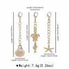 C0736 Serie Oceánica Transfronteriza Set de Colgantes de Vieira y Caracola Hebilla de Bikini Llavero de Cuentas de Semilla para Playa
