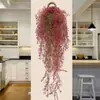 Simulação de salgueiro sino dourado sala de estar decoração de parede planta verde interior parede pendurado flor videira pendurado planta de vime flor falsa videira