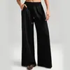 Pantalones Deportivos Térmicos Cálidos de Ajuste Holgado para Otoño e Invierno con Bolsillos, Cintura Alta Pierna Ancha Casual Versátil 62343