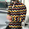 Comercio Exterior Europeo y Americano Camisa Estampada 3D para Hombre Primavera y Otoño Nuevo Estilo Casual de Moda Camisa de Manga Larga para Hombre Talla Grande Camisa Venta al por Mayor
