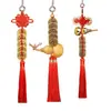 Espejo de Ocho Trigramas con Clavos, Colgante de Monedas de los Cinco Emperadores, Calabaza Natural, Calabaza de Cobre, Campana de Cobre, Colgante Ornamental de Madera de Durazno para Colgar Espadas, Decoración Artesanal