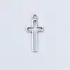 Exclusivo transfronteiriço para 11x 23mm liga retro cruz oca acessórios diy pingente acessórios de colar atacado