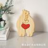 Rompecabezas de Madera Oso Abrazando de Amazon Set de Oso Madre e Hijo Adorno de Oso Abrazando Familia DIY Regalo para el Día de la Madre