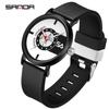 Sanda Nuevo Popular en Internet Reloj Electrónico de Silicona con Escala 3217 Moda Viento Simple Resistente al Agua Relojes para Hombres y Mujeres