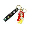 Llavero Creativo de Muñeca Sirena Linda Colgante para Bolso de Pareja Llave de Coche Goma Suave de PVC Adorno de Anime