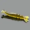 Señuelos de pesca transfronterizos: camarones flotantes y hundibles de varias secciones, micro camarones realistas, señuelo artificial de cola de camarón de cuatro palas para pesca de fondo