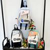 Mochila Transversal Esportiva para Homens e Mulheres, Bolsa de Peito Moderna e Cool de Grande Capacidade, Estilo Japonês Cor Contrastante Estilo Coreano Casual Estudante Bolsa de Ombro
