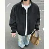 Chaqueta retro de cuello alto de moda estilo americano para hombre, nueva chaqueta de cuero PU holgada y elegante para adolescentes 2026