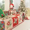 Nuevo plaid navideño transfronterizo para sofá, manta de sofá retro americana, funda de sofá de chenilla, camino de cama decorativo para casa de huéspedes