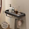 Estante de Almacenamiento para Baño Baño Inodoro Lavabo Sin Perforaciones Baño Baño Estante de Almacenamiento Montado en la Pared