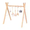 Adornos de Madera Decorativos Estilo Nórdico para Fitness de Bebés Recién Nacidos Estante de Fitness para Bebés Juguete con Cascabel Colgante para Estante de Fitness