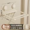 Estante plegable para lavabo tipo ventosa Estante de almacenamiento para lavabo de inodoro Estante para lavabo montado en la pared del baño Estante de almacenamiento para inodoro Sin perforaciones