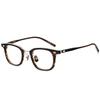 Placa de diseñador Montura de gafas cuadradas Montura negra Cara sencilla Montura completa Adelgazante