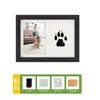 Bebé Cien Días de Edad Huella de Mano y Pie Hueco Marco de Fotos DIY Huella de Pata de Mascota Conmemorativa Almohadilla de Tinta para Mano y Pie de Bebé como recuerdo