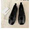 A fábrica está produzindo! Sapatos do mesmo estilo que Grape Mom, rebites retrô, estilo bailarina, bico quadrado, cadarço com laço, boca rasa, sapatos de salto único