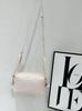 Bolso Tejido, Bolso Cuadrado Pequeño Casual Simple, Bolso Bandolera de Cuero Suave con Textura Versátil, Bolso de Hombro de Cuero Genuino con Diseño de Nicho para Mujer