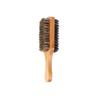 Peine de Belleza con Cerdas Platino de Tres Filas para Peinado del Cabello, Maquillaje de Noche, Peine con Cola Puntiaguda para Rizos, Peinado del Cabello, Peine de Madera con Mango Largo para Barba