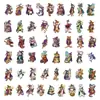 50 Pegatinas Originales de Animales Láser de Dibujos Animados, Mago, Graffiti, Decoración de Fiesta, Guitarra, Cuaderno, Taza de Agua, Recompensa