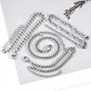 Pulsera de Acero Inoxidable Que No Se Desvanece, Cadena Cubana, Estilo Hip-Hop, Simple, Versátil, Joyería de Cadena de Acero de Titanio de Alta Gama para Hombres y Mujeres