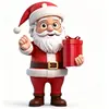 Adornos Colgantes Acrílicos de Santa Claus Modelo Nuevo Transfronterizos, 12 Diseños Mixtos de Santa Claus de Dibujos Animados Decoraciones para Árbol de Navidad