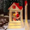 Nuevo producto transfronterizo: Árbol de Navidad luz nocturna brillante, caja de música, decoración de escritorio creativa, estilo caja de regalo con lazo de Navidad