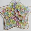 Novo transparente colorido bauhinia cinco- pétala de lótus pétala flor titular diy artesanal frisado material atacado